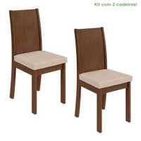 Conjunto 2 Cadeiras Estrutura MDF/MDP Athenas Móveis Lopas