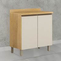 Balcão Turquesa Cinamomo com Off White 2 Portas ValdeMóveis