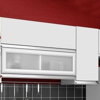 Armário Aéreo 3 Portas 8 Prateleiras e Adega Ébano CHF - Branco