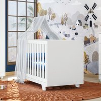 Berço Mini Cama Life Branco em MDF Tigus Baby