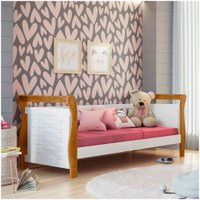 Cama Happy Branco com Ipê Painel Treliça Tigus Baby