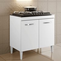 Balcao Cooktop 04 Bocas Sevilha Branco Kaiki Móveis