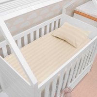 Jogo De Cama Lençol Para Berço Bebê 100 Algodão Percal 300 Fios Premium 60x130cm  - MARFIM