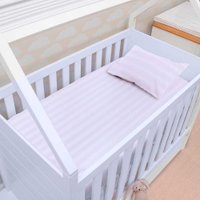 Jogo De Cama Lençol Para Berço Bebê 100 Algodão Percal 300 Fios Premium 60x130cm  - BRANCO