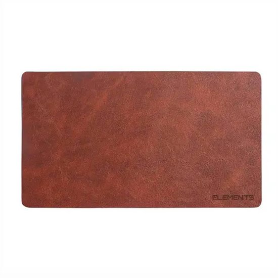 Mouse Pad/Desk Pad Elements em Couro Marrom 70x40cm