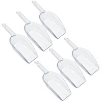 Kit 6 Colheres de Medição Pá Medidora Plástico Grãos Cereais Ração Multiuso Transparente
