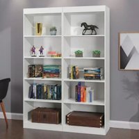 Estante Livreiro Multiuso 8 prateleiras 1,78m Office Branco J&A