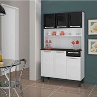 Armário de Cozinha Rose 6 Portas 1 Gaveta I3G1-105 Itatiaia Preto