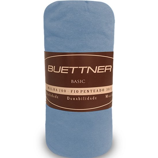 Lençol Casal Avulso de Malha 100 Algodão com Elástico Buettner - AZUL