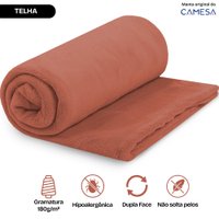 Manta Cobertor Casal 180x220cm Microfibra Soft Macia Camesa - Telha