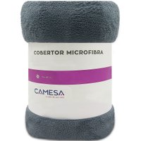 Manta Cobertor Solteiro 150x220cm Microfibra Soft Macia Camesa CINZA