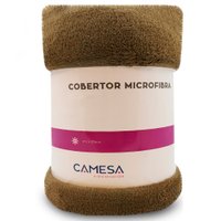 Manta Cobertor Solteiro 150x220cm Microfibra Soft Macia Camesa - MARROM