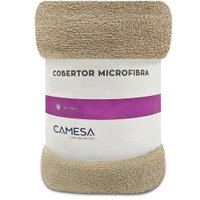 Manta Cobertor Solteiro 150x220cm Microfibra Soft Macia Camesa BEGE