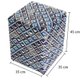 Puff Quadrado 45cm Decorativo Estampado Bf Colchões -AZUL