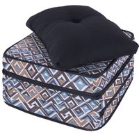 Puff Premium 3 Em 1 Multiuso Suede De Espuma Solteiro Com Almofada Bf Colchões LOSANGO