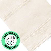 Kit 12 Peças Toalha de Lavabo Bordar a Mão Aveludada Artesanalle Emcompre Dohler MARFIM