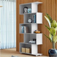 Estante Vertical para Livros Branca 5 Nichos Tigus Baby