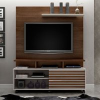 Estante Home Star Para TV Até 60 Polegadas 1 Porta Chocolate/Off White Valdemóveis