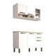 Cozinha Compacta Valencia com Vidro 2 Peças 6 Portas 2 Gavetas Salleto Moveis