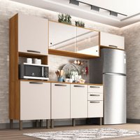 Cozinha Compacta Valencia 4 Peças 8 Portas 2 Gavetas Salleto Moveis