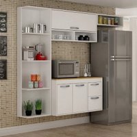 Cozinha Compacta Esmeralda 3 Peças Branco Sallêto Móveis