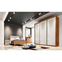 Guarda Roupa 3 Portas de Correr 8 Gavetas Spazzio Novo Horizonte