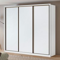 Guarda Roupa 3 Portas de Correr 6 Gavetas Spazio Móveis Lopas