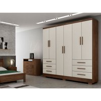 Guarda Roupa 6 Portas 6 Gavetas Encant Novo Horizonte