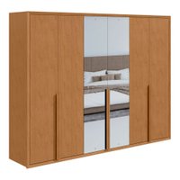 Guarda Roupa Casal com Espelho 6 Portas 5 Gavetas Únique Móveis Lopas