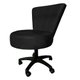 Cadeira Mocho Costurado Elegância Veludo Preto Base Giratória - Pallazio
