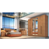Guarda Roupa Casal 6 Portas 8 Gavetas C/ Espelho Bari Novo Horizonte