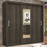 Guarda-Roupa Bahia Com Espelho Malbec Carioca Móveis