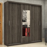 Guarda-Roupa Clarice Com Espelho Malbec Carioca Móveis