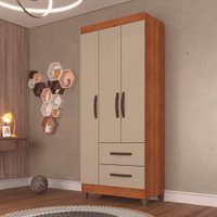 Guarda Roupa Solteiro 3 Portas 2 Gavetas Estrela Sallêto Móveis