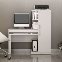 Mesa para Computador Office com Armário 1 Porta 1 Gaveta Branco Fosco Valdemóveis