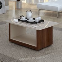 Mesa de Centro Veneza Chocolate/Off White Valdemóveis