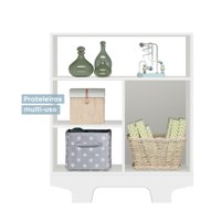 Quarto de Bebê Flocos Branco Com Berço Mini Cama Com Colchão E Cômoda Tigus Baby
