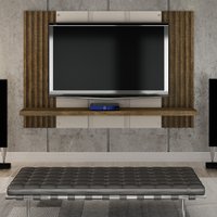 Painel Para TV Bolonha Off White E Ipê Até 47 Polegadas ValdeMóveis