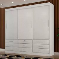 Roupeiro Star 3 Portas Branco Salleto Móveis