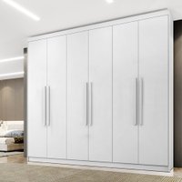 Roupeiro Império Branco 6 Portas Benetil Móveis