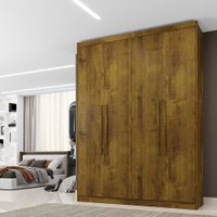 Roupeiro Império Rovere Rustico 4 Portas Benetil Móveis