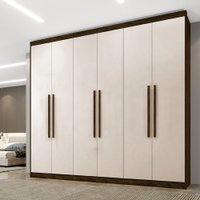 Roupeiro Império Avela e Off White 6 Portas Benetil Móveis