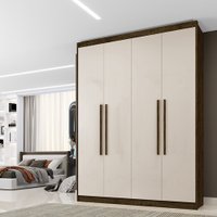 Roupeiro Império Avela e Off White 4 Portas Benetil Móveis