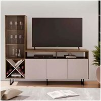Rack Luz Candian para TV até 65 Polegadas Cacau com Off White JCM