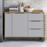 Balcão de Cozinha com Tampo 1 Porta 4 Gavetas 120cm Itália Valdemóveis