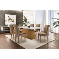 Conjunto Sala de Jantar Luna Com 6 Cadeiras Grecia Rufato