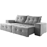 Sofá Isis 3 Lugares Retrátil Reclinável 2.30m Suede Mundial Estofados