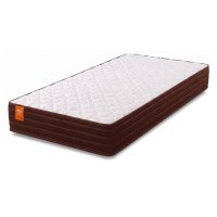 Colchão Solteiro Molas Qatar 88x188x22cm Marrom / Branco - Suporta até 200Kg por Pessoa