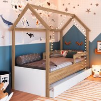 Cama Infantil Bicama  - Aveiro Oak/Branco