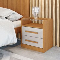 Cômoda Ibiza com 6 Gavetas Bianchi Móveis Nature com Off White